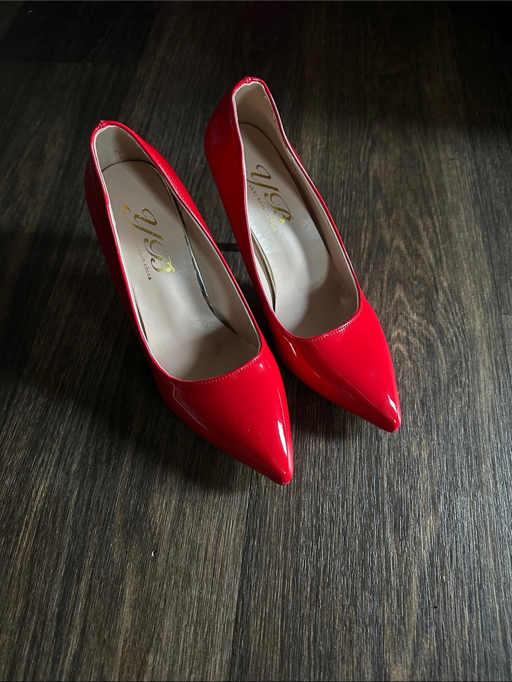 Red Patent Pointed-Toe Pumps - Women's Stiletto Heels